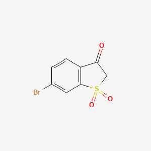 Chemical structure of 6-Bromobenzothiophen-3(2H)-one 1,1-dioxide