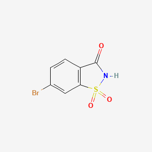 Chemical structure of 6-Bromobenzo[d]isothiazol-3(2H)-one 1,1-dioxide