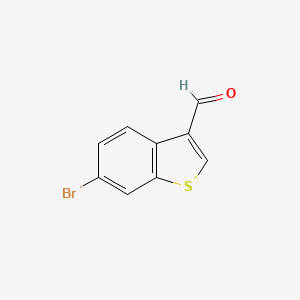 Chemical structure of 6-Bromobenzo[b]thiophene-3-carbaldehyde