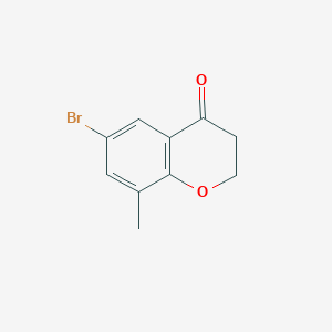 Chemical structure of 6-Bromo-8-methylchroman-4-one