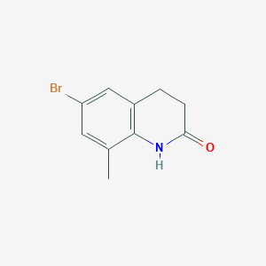 Chemical structure of 6-Bromo-8-methyl-3,4-dihydroquinolin-2(1H)-one
