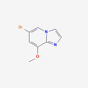 Chemical structure of 6-Bromo-8-methoxy-imidazo[1,2-a]pyridine