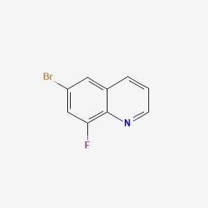 Chemical structure of 6-Bromo-8-fluoroquinoline