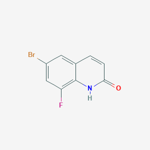 Chemical structure of 6-Bromo-8-fluoroquinolin-2(1H)-one