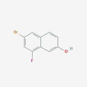 Chemical structure of 6-Bromo-8-fluoronaphthalen-2-ol