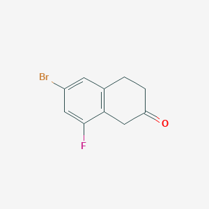 Chemical structure of 6-Bromo-8-fluoro-3,4-dihydronaphthalen-2(1H)-one