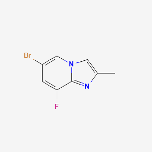 Chemical structure of 6-Bromo-8-fluoro-2-methylimidazo(1,2-a)pyridine