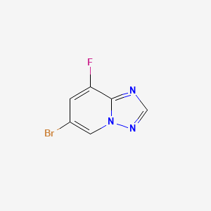 Chemical structure of 6-Bromo-8-fluoro-[1,2,4]triazolo[1,5-a]pyridine