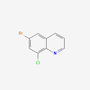 Chemical structure of 6-Bromo-8-chloroquinoline