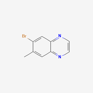 Chemical structure of 6-Bromo-7-methylquinoxaline
