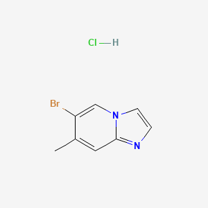 Chemical structure of 6-Bromo-7-methylimidazo[1,2-a]pyridine hydrochloride