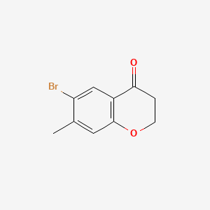 Chemical structure of 6-Bromo-7-methylchroman-4-one