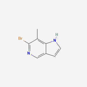 Chemical structure of 6-Bromo-7-methyl-1H-pyrrolo[3,2-c]pyridine