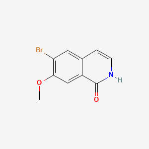 Chemical structure of 6-Bromo-7-methoxyisoquinolin-1(2H)-one