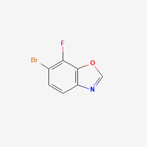 Chemical structure of 6-Bromo-7-fluorobenzo[d]oxazole