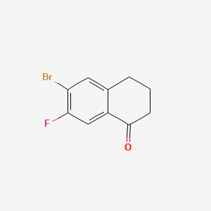 Chemical structure of 6-Bromo-7-fluoro-3,4-dihydronaphthalen-1(2H)-one