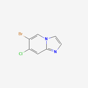 Chemical structure of 6-Bromo-7-chloroimidazo[1,2-a]pyridine