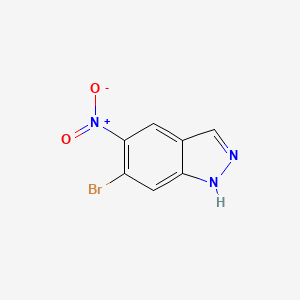 Chemical structure of 6-Bromo-5-nitro-1H-indazole
