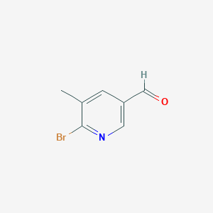 Chemical structure of 6-Bromo-5-methylnicotinaldehyde