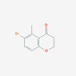 Chemical structure of 6-Bromo-5-methylchroman-4-one