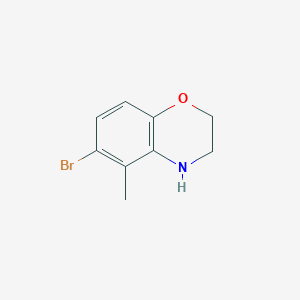Chemical structure of 6-Bromo-5-methyl-3,4-dihydro-2H-benzo[b][1,4]oxazine