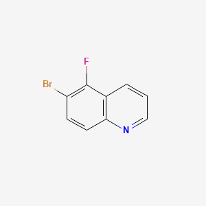 Chemical structure of 6-Bromo-5-fluoroquinoline