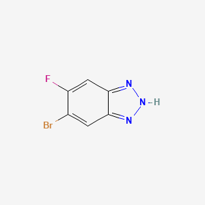 Chemical structure of 6-Bromo-5-fluoro-1H-benzo[d][1,2,3]triazole