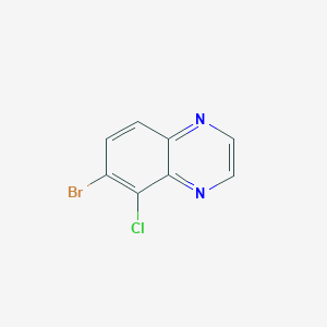 Chemical structure of 6-Bromo-5-chloroquinoxaline