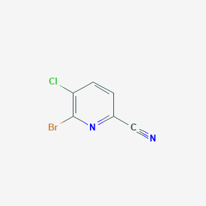 Chemical structure of 6-Bromo-5-chloropicolinonitrile