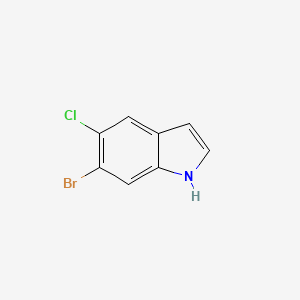 Chemical structure of 6-Bromo-5-chloro-1H-indole