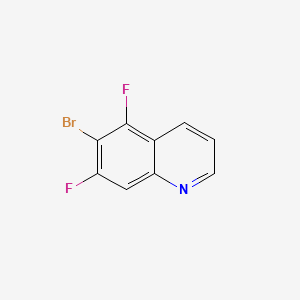 Chemical structure of 6-Bromo-5,7-difluoroquinoline
