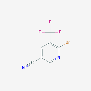 Chemical structure of 6-Bromo-5-(trifluoromethyl)nicotinonitrile