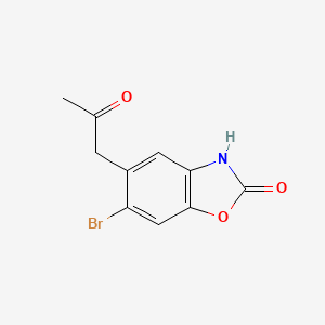 Chemical structure of 6-Bromo-5-(2-oxopropyl)benzo[d]oxazol-2(3H)-one