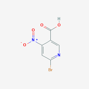 Chemical structure of 6-Bromo-4-nitronicotinic acid