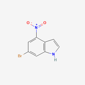 Chemical structure of 6-Bromo-4-nitro-1H-indole