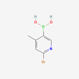 Chemical structure of 6-Bromo-4-Methylpyridin-3-Ylboronic Acid