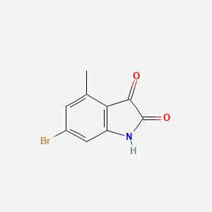 Chemical structure of 6-Bromo-4-methylindoline-2,3-dione