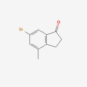 Chemical structure of 6-Bromo-4-methyl-2,3-dihydro-1H-inden-1-one