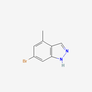 Chemical structure of 6-bromo-4-methyl-1H-indazole