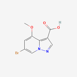 Chemical structure of 6-Bromo-4-methoxypyrazolo[1,5-a]pyridine-3-carboxylic acid