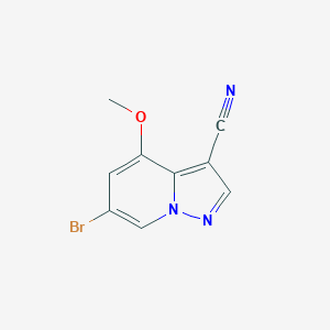 Chemical structure of 6-Bromo-4-methoxypyrazolo[1,5-a]pyridine-3-carbonitrile