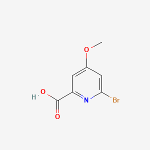 Chemical structure of 6-Bromo-4-methoxypicolinic acid