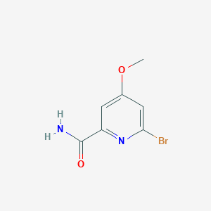 Chemical structure of 6-Bromo-4-methoxypicolinamide