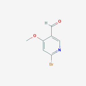 Chemical structure of 6-Bromo-4-methoxynicotinaldehyde