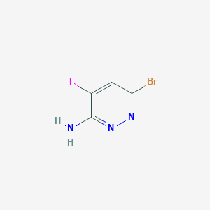 Chemical structure of 6-Bromo-4-iodopyridazin-3-amine