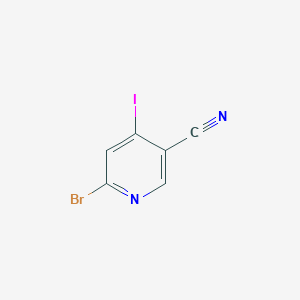 Chemical structure of 6-Bromo-4-iodonicotinonitrile