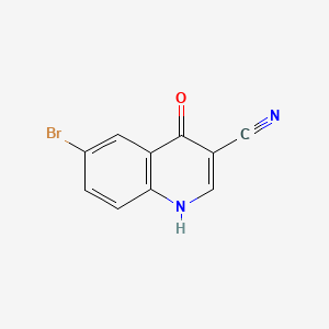 Chemical structure of 6-Bromo-4-hydroxyquinoline-3-carbonitrile