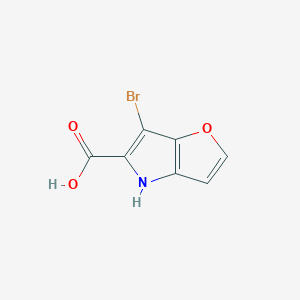 Chemical structure of 6-broMo-4H-furo[3,2-b]pyrrole-5-carboxylic acid