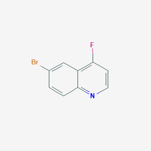 Chemical structure of 6-Bromo-4-fluoroquinoline