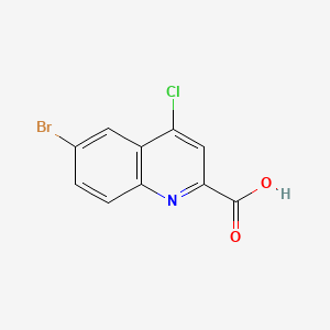 Chemical structure of 6-Bromo-4-chloroquinoline-2-carboxylic acid